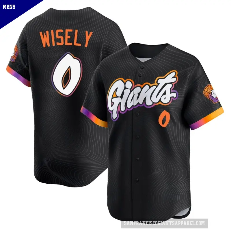 Men's No.0 Brett Wisely San Francisco Giants Anthracite Limited 2025 City Connect Jersey