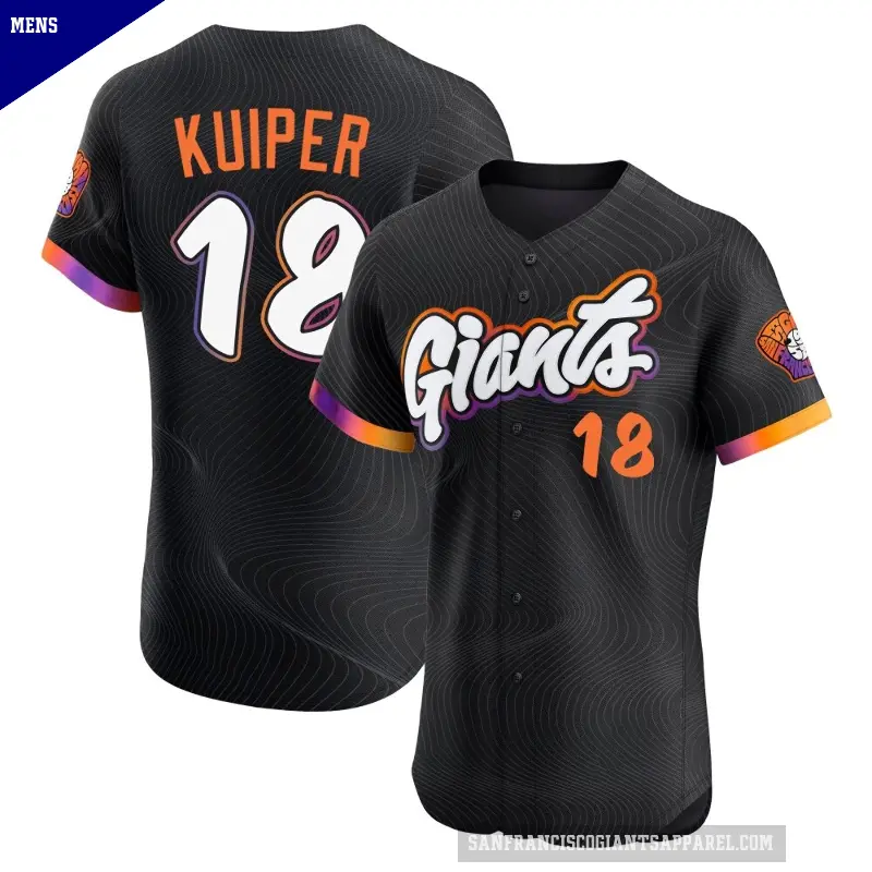 Men's No.18 Duane Kuiper San Francisco Giants Anthracite Elite 2025 City Connect Jersey