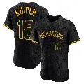 Men's No.18 Duane Kuiper San Francisco Giants Black Authentic Snake Skin City Jersey