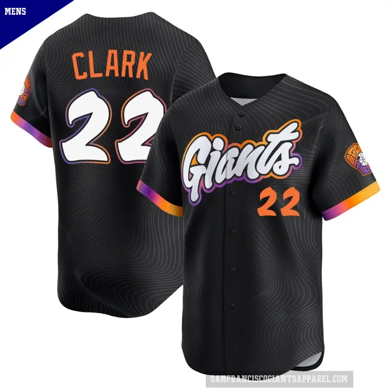 Men's No.22 Jack Clark San Francisco Giants Anthracite Limited 2025 City Connect Jersey