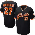 Men's No.27 Juan Marichal San Francisco Giants Black Authentic Throwback Jersey
