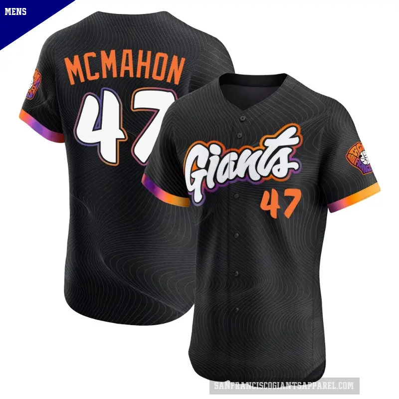 Men's No.47 Don Mcmahon San Francisco Giants Anthracite Elite 2025 City Connect Jersey