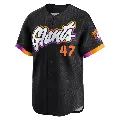 Men's No.47 Don Mcmahon San Francisco Giants Anthracite Limited 2025 City Connect Jersey