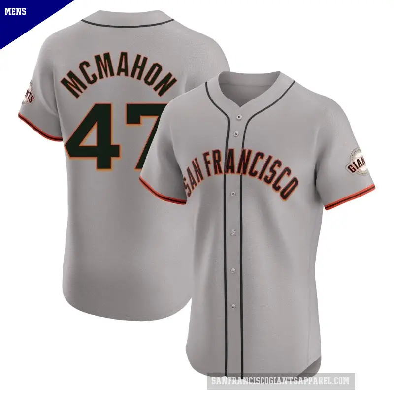 Men's No.47 Don Mcmahon San Francisco Giants Gray Elite Road Jersey