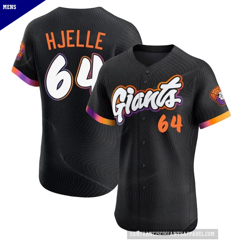 Men's No.64 Sean Hjelle San Francisco Giants Anthracite Elite 2025 City Connect Jersey