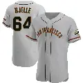 Men's No.64 Sean Hjelle San Francisco Giants Gray Authentic Road Jersey