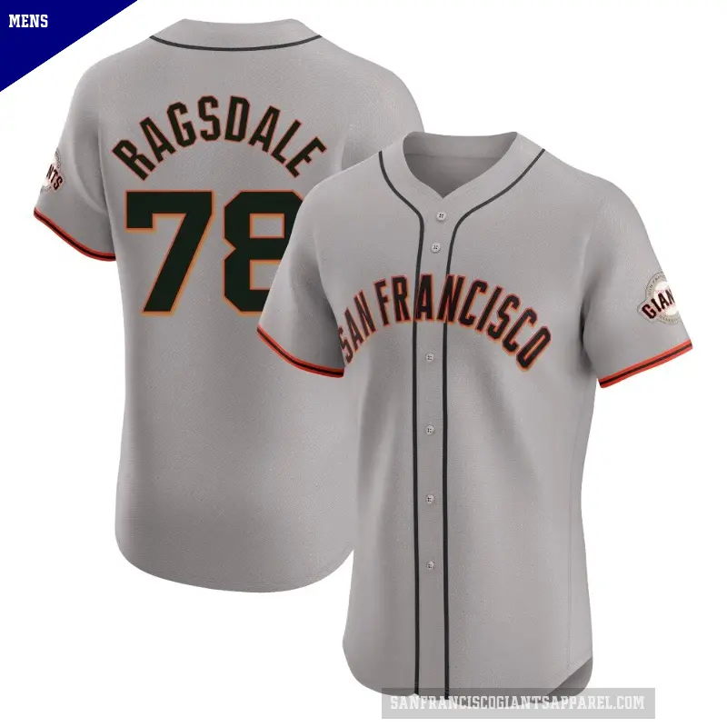 Men's No.78 Carson Ragsdale San Francisco Giants Gray Elite Road Jersey