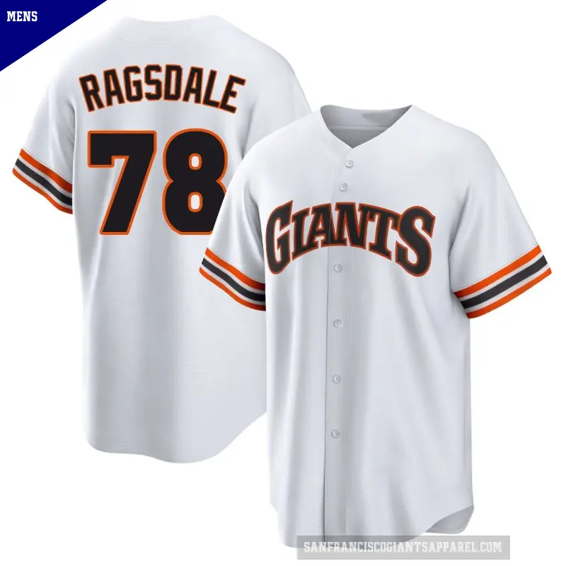 Men's No.78 Carson Ragsdale San Francisco Giants White Limited Throwback Cooperstown Collection Jersey