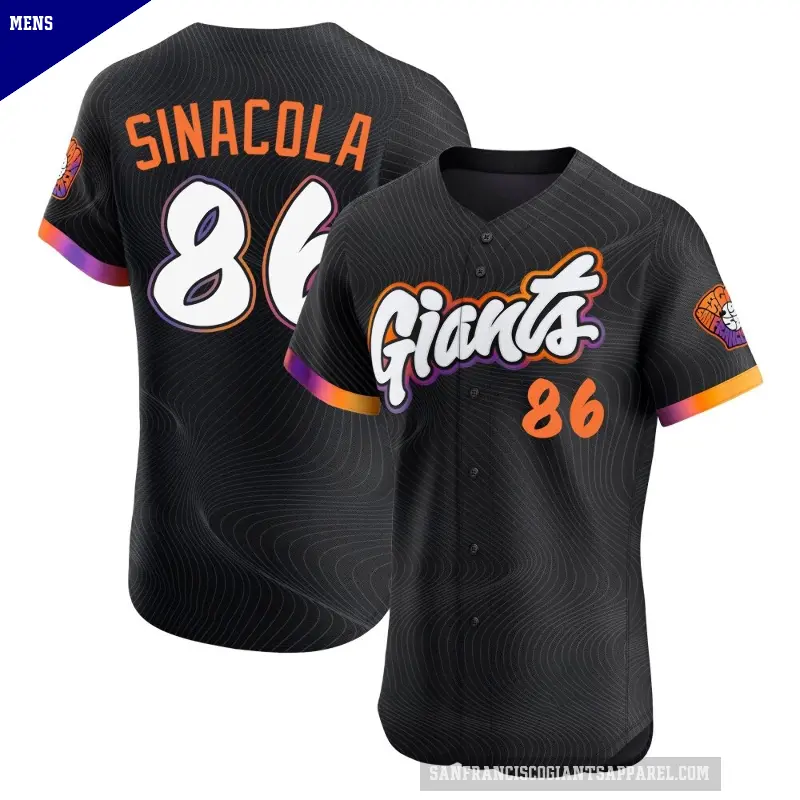 Men's No.86 Nicholas Sinacola San Francisco Giants Anthracite Elite 2025 City Connect Jersey