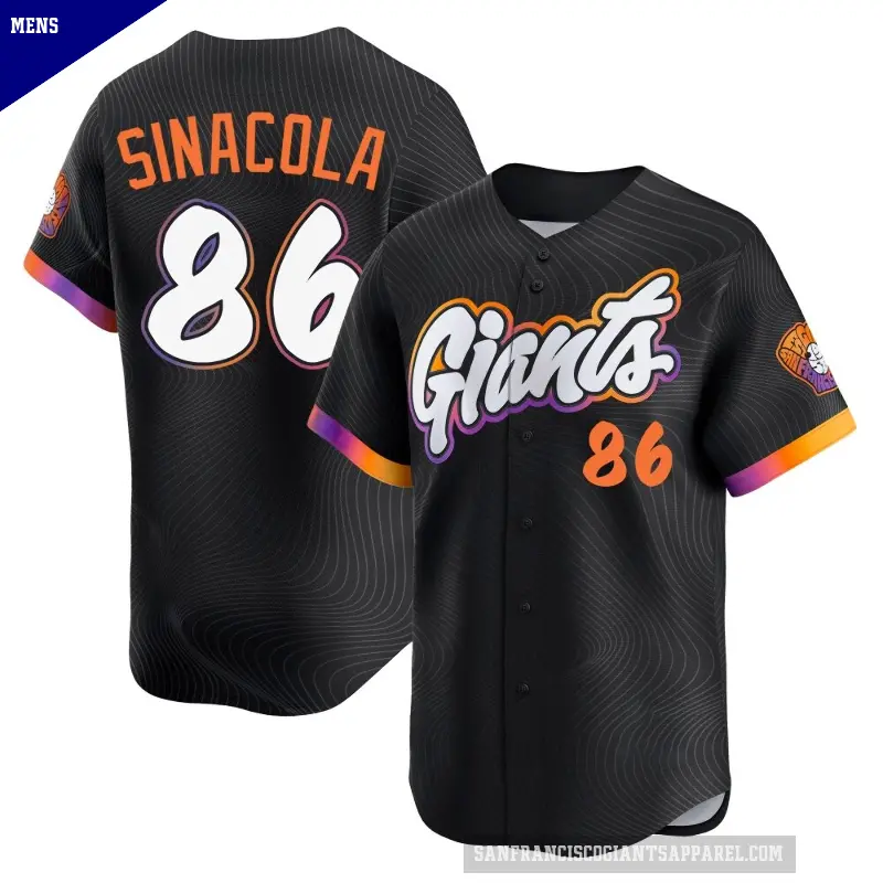 Men's No.86 Nicholas Sinacola San Francisco Giants Anthracite Limited 2025 City Connect Jersey