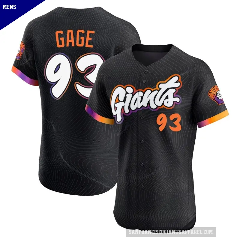 Men's No.93 Matt Gage San Francisco Giants Anthracite Elite 2025 City Connect Jersey