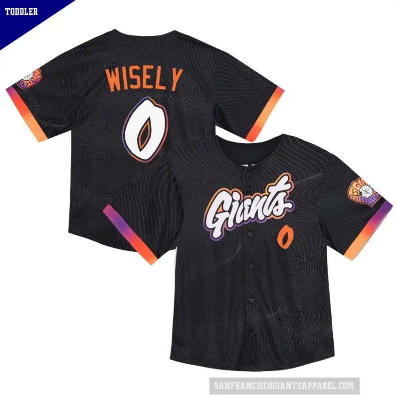 Toddler No.0 Brett Wisely San Francisco Giants Anthracite Limited 2025 City Connect Jersey