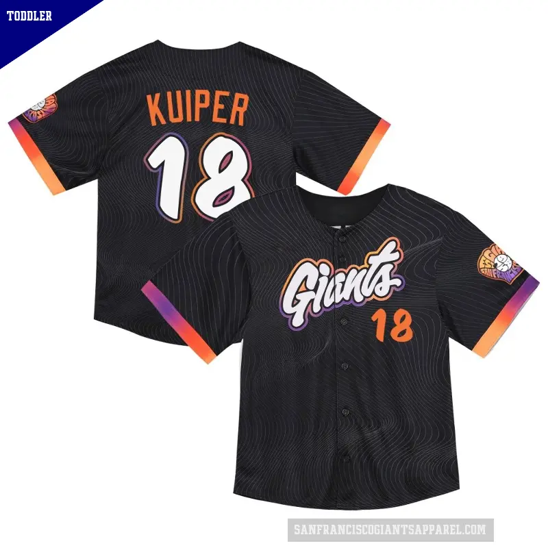 Toddler No.18 Duane Kuiper San Francisco Giants Anthracite Limited 2025 City Connect Jersey
