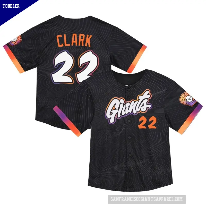 Toddler No.22 Jack Clark San Francisco Giants Anthracite Limited 2025 City Connect Jersey