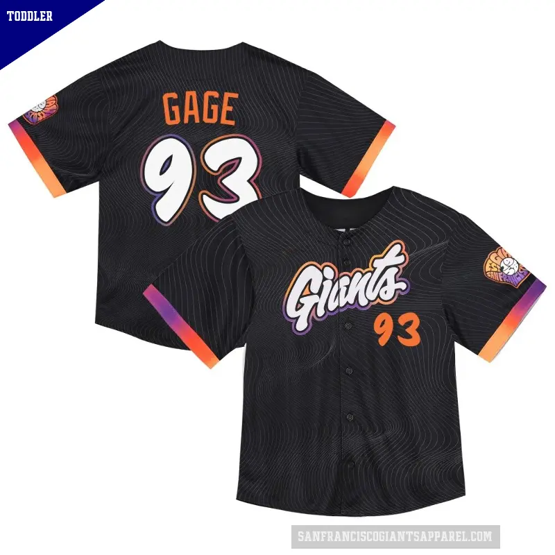 Toddler No.93 Matt Gage San Francisco Giants Anthracite Limited 2025 City Connect Jersey