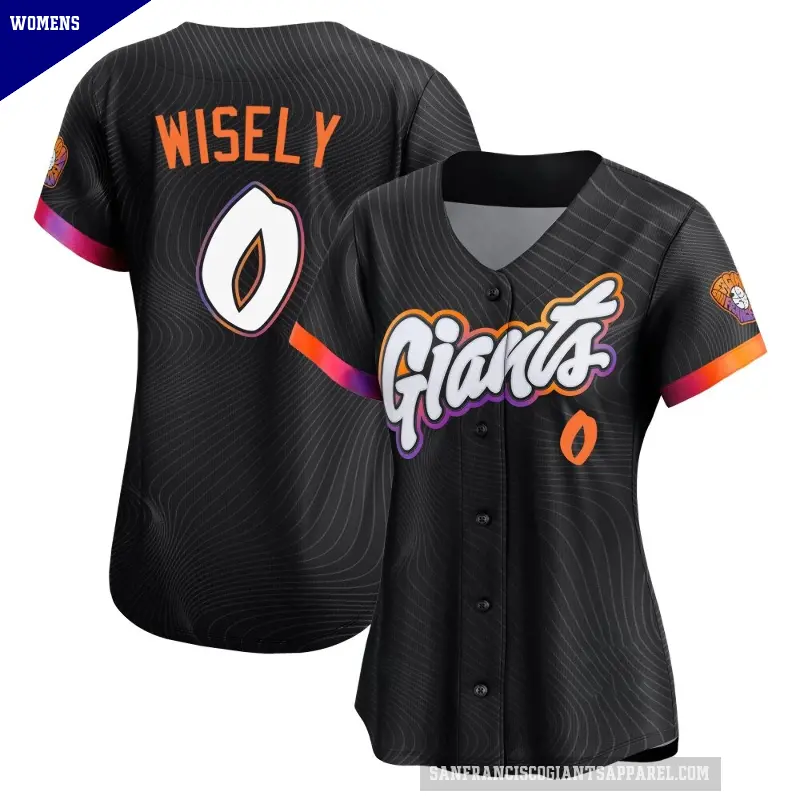 Women's No.0 Brett Wisely San Francisco Giants Anthracite Limited 2025 City Connect Jersey