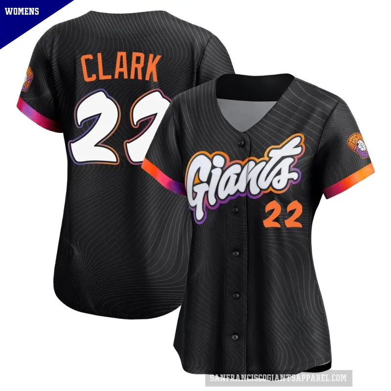 Women's No.22 Jack Clark San Francisco Giants Anthracite Limited 2025 City Connect Jersey