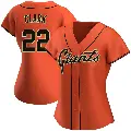 Women's No.22 Jack Clark San Francisco Giants Orange Authentic Alternate Jersey
