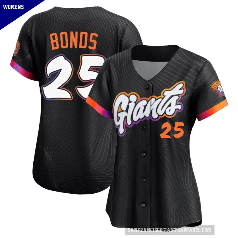 Women's No.25 Bobby Bonds San Francisco Giants Anthracite Limited 2025 City Connect Jersey