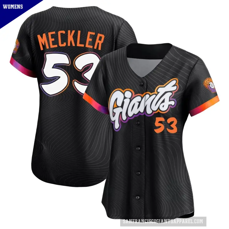Women's No.53 Wade Meckler San Francisco Giants Anthracite Limited 2025 City Connect Jersey