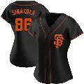 Women's No.86 Nicholas Sinacola San Francisco Giants Black Authentic Alternate Jersey