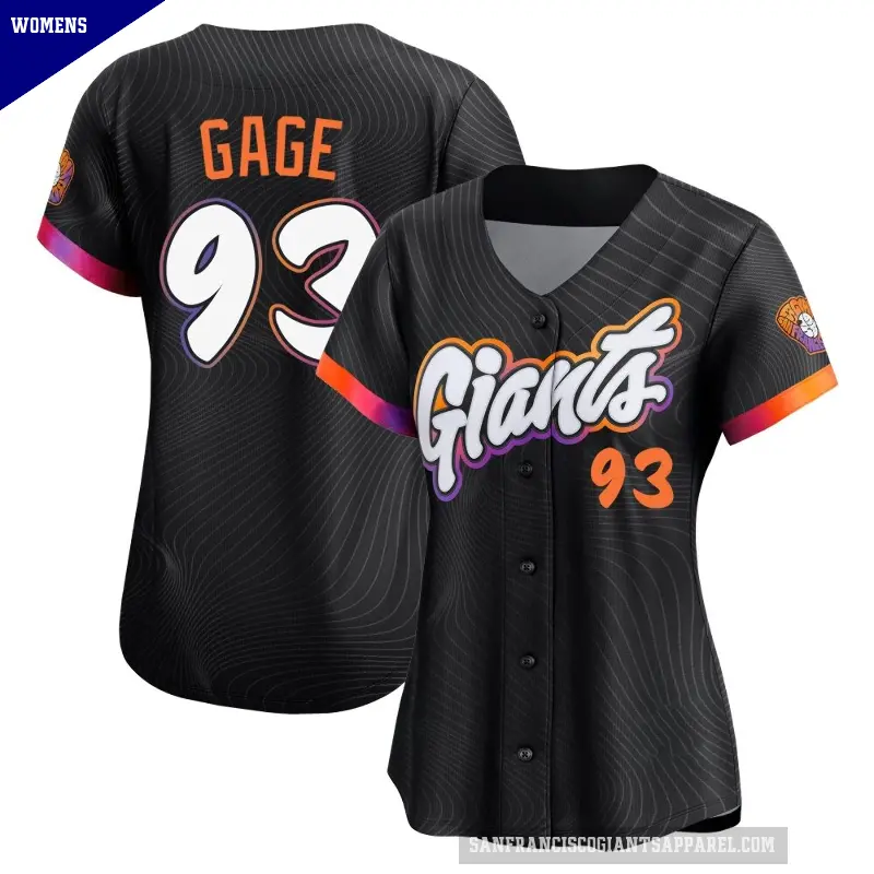 Women's No.93 Matt Gage San Francisco Giants Anthracite Limited 2025 City Connect Jersey