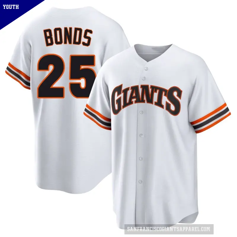Youth No.25 Bobby Bonds San Francisco Giants White Limited Throwback Cooperstown Collection Jersey