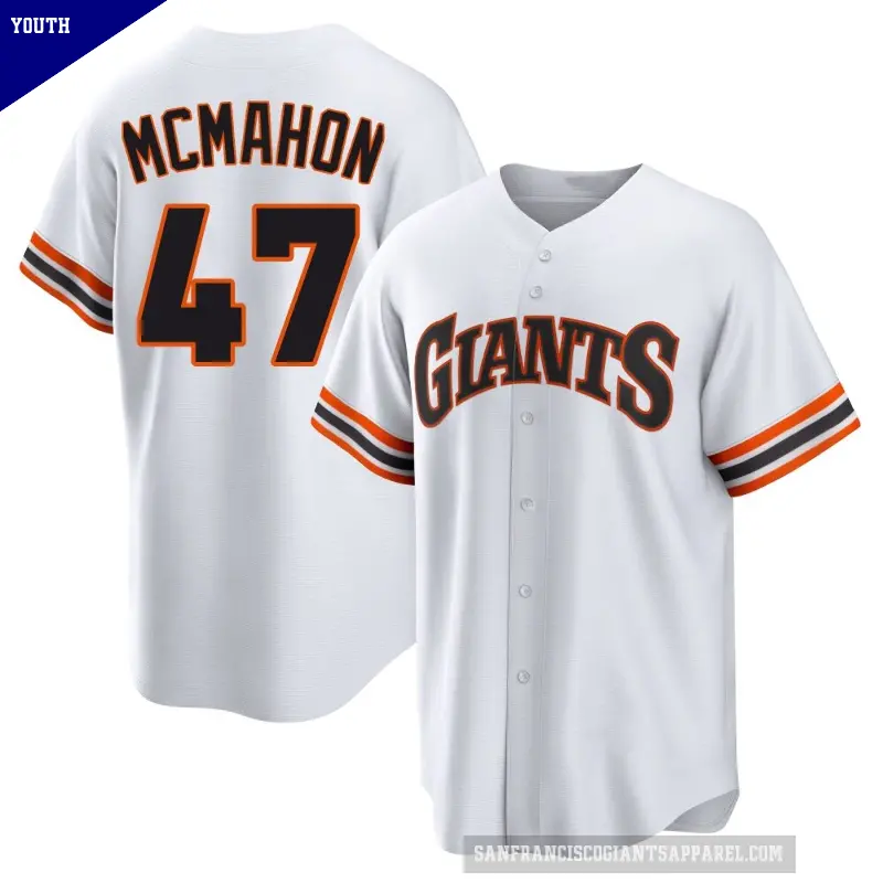 Youth No.47 Don Mcmahon San Francisco Giants White Limited Throwback Cooperstown Collection Jersey