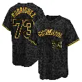 Youth No.73 Randy Rodriguez San Francisco Giants Black Replica Snake Skin City Jersey