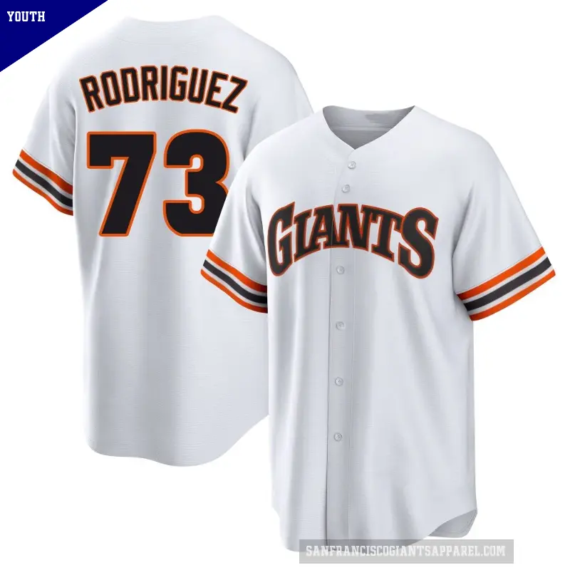 Youth No.73 Randy Rodriguez San Francisco Giants White Limited Throwback Cooperstown Collection Jersey